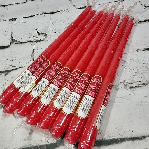 Vintage Candle-Lite Tapers Candles Red Lot 16 Christmas Holiday 11.5" And 7.5" - Picture 2 of 9